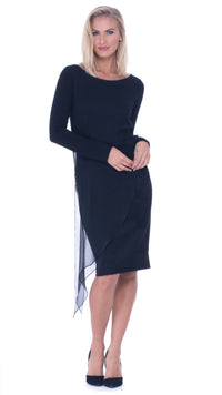 Ariel Over layered Boat Neck Dress