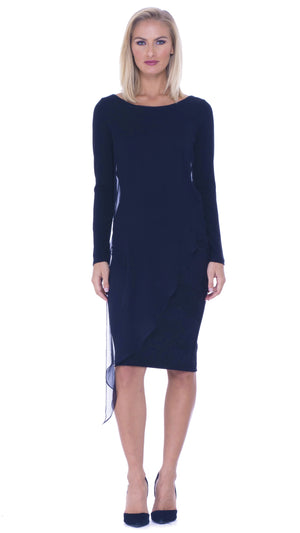 Ariel Over layered Boat Neck Dress